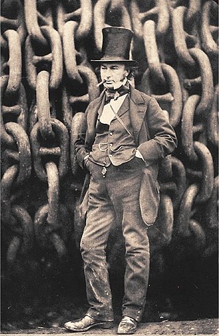 Brunel before the launching of the Great Eastern in 1857.