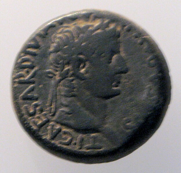 File:Impero romano, moneta di tiberio, 14-37 dc ca.jpg