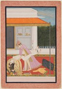 India, Basohli - An amorous couple, probably Raja Mahendra Pal of Basohli (r. 1806- 1813) wi - 2018.84 - Cleveland Museum of Art.tif