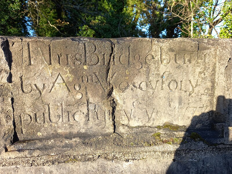 File:Inscription on bridge in Lucan.jpg