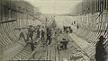Innsiden av et skrog under bygging på Moran skipsbyggeri i Seattle i USA (1900)