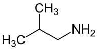 Structural formula of isobutylamine