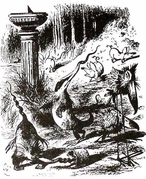 John Tenniel's depiction of the nonsense creatures in Lewis Carroll's Jabberwocky