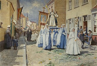 Jan Verhas, La Procession du 15 août à Heist-sur-Mer (1894).