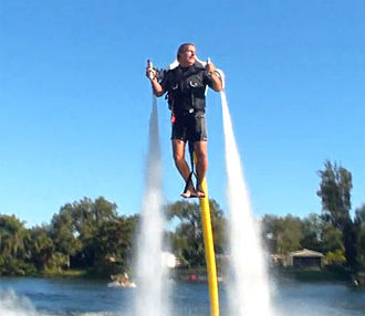 A JetLev jetpack in use Jet lev jet pack.jpg