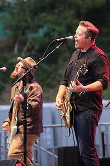 Jimbo Hart (left) and Isbell at Hardly Strictly Bluegrass in San Francisco on October 5, 2014