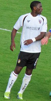 Richards in a September 2010 1-0 victory over Aldershot Town for Port Vale. Justin Richards2.JPG