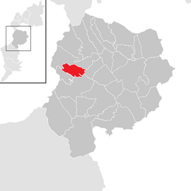 Poloha obce Kaisersdorf v okrese Oberpullendorf (klikacia mapa)