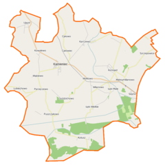 Mapa lokalizacyjna gminy Kamieniec