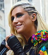 Kesha performing on the American television program Today in 2012 Ke$ha Today Show 2012.jpg