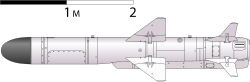 Эскиз ракеты Х-35Э в полётной конфигурации