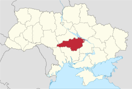 Die ligging van Kirowograd-oblast in Oekraïne