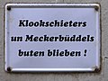 Schild an den Krameramtsstuben in Hamburg {{Bild-GFDL}