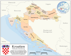 192: Verwaltungsgliederung Kroatien