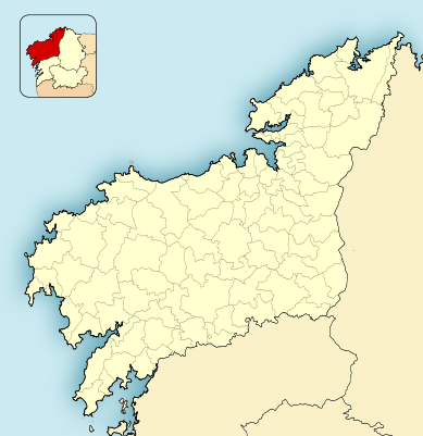 Location map Spain Province of A Coruña