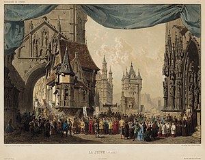 Set for Act 1 of La Juive at the Opera-Comique (1835) La Juive Act 1 set 1835 - Restoration.jpg