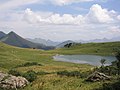 Français : Le Lac de Roy (Haute-Savoie, France) (orientation Nord-Est). A gauche, la Pointe d'Uble. English: Roy Lake (Haute-Savoie, France)