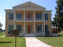 Lakeport Plantation in Chicot County, built ca. 1850, is one of the few remaining plantation houses in Arkansas. Lakeport Plantation, Lake Village, Chicot County, Arkansas.jpg