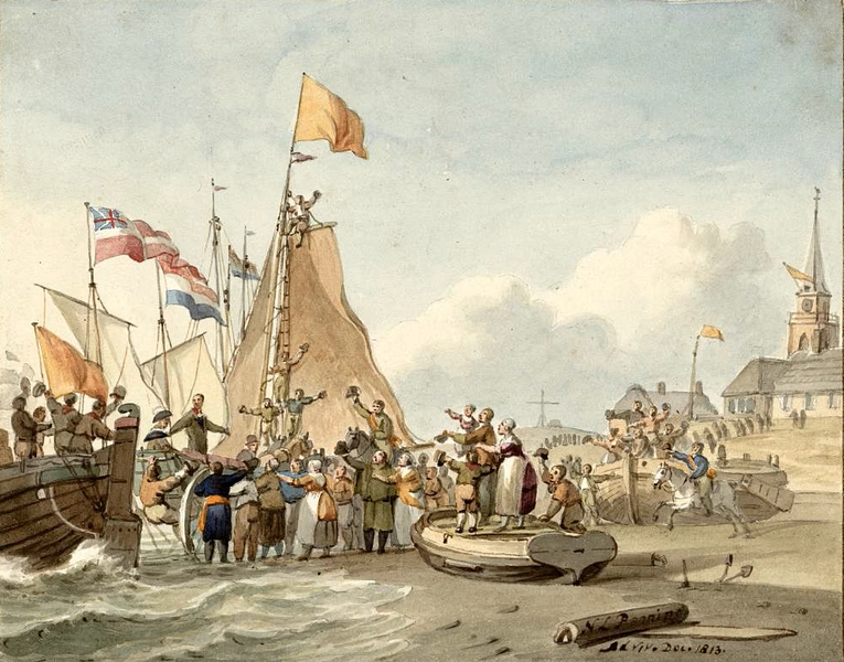 Файл:Landing Willem Frederik Scheveningen 1813.png