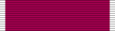 A pink military ribbon with a thick white line at each end