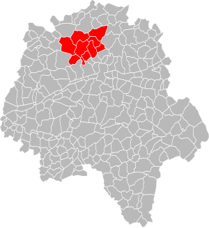 Location of the CC de Gâtine et Choisilles in the Indre-et-Loire department