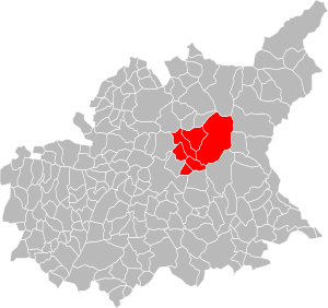 Location of the CC de Haute-Bléone in the Alpes-de-Haute-Provence department