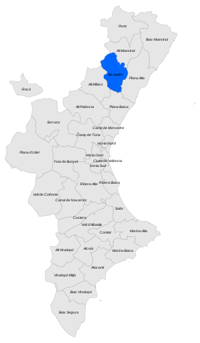 Localització de l'Alcalatén respecte del País Valencià.svg