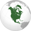 Мапа — Північна Америка на земній кулі