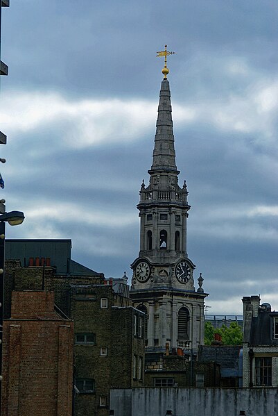 File:London - Oxford Street - View SE on St Giles-in-the-Fields 1734.jpg