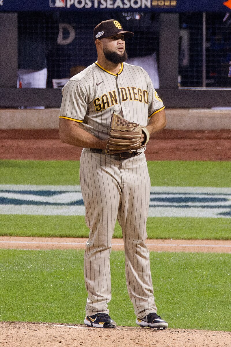 Luis Garcia of the San Diego Padres pitches during Game 1 of the NLCS  News Photo - Getty Images