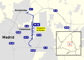 Image illustrative de l’article Autoroute espagnole M-12