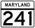 Marcador de la ruta 241 de Maryland
