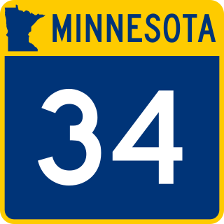 <span class="mw-page-title-main">Minnesota State Highway 34</span> State highway in Minnesota, United States