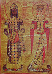 Manuel I Komnenos wearing the modified loros, 12th century