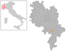 Locatie van Moasca in Asti (AT)