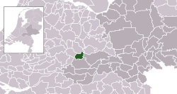 Fremhævet position for Culemborg på et kommunalt kort over Utrecht