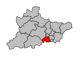 Canton de Riom-Ouest - Carte