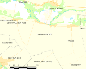 Poziția localității Charny-le-Bachot