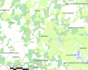 Poziția localității Clairavaux