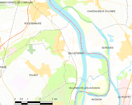 Mapa obce Sauveterre