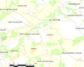 Mapa obce Ciadoux