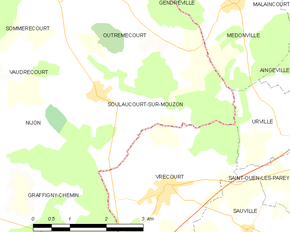 Poziția localității Soulaucourt-sur-Mouzon
