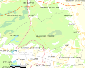 Poziția localității Beaulieu-en-Argonne
