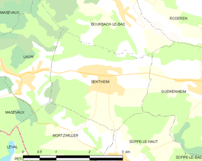 Poziția localității Sentheim