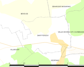 Mapa obce Saint-Ferjeux