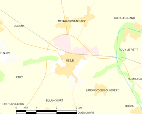 Poziția localității Nesle
