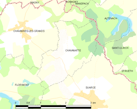 Mapa obce Chavanatte