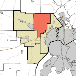 Lage der Gemeinde Lafayette im Floyd County