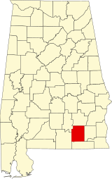 Mappa dell'Alabama che evidenzia Coffee County.svg