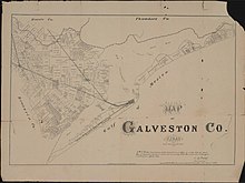 Map of Galveston County in 1879